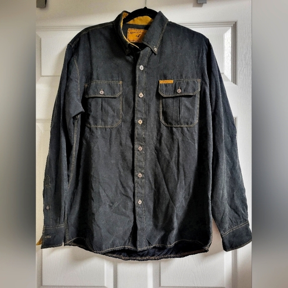 North River Men's Solid Sueded Long Sleeve Button Up Shirt Jacket Size M - Picture 1 of 8